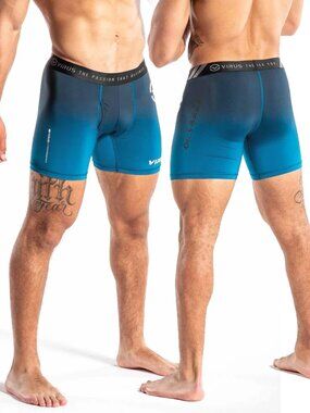 Virus Men's Co20 Maritime Blue / Black Boxer Briefs - Size Small - EUC